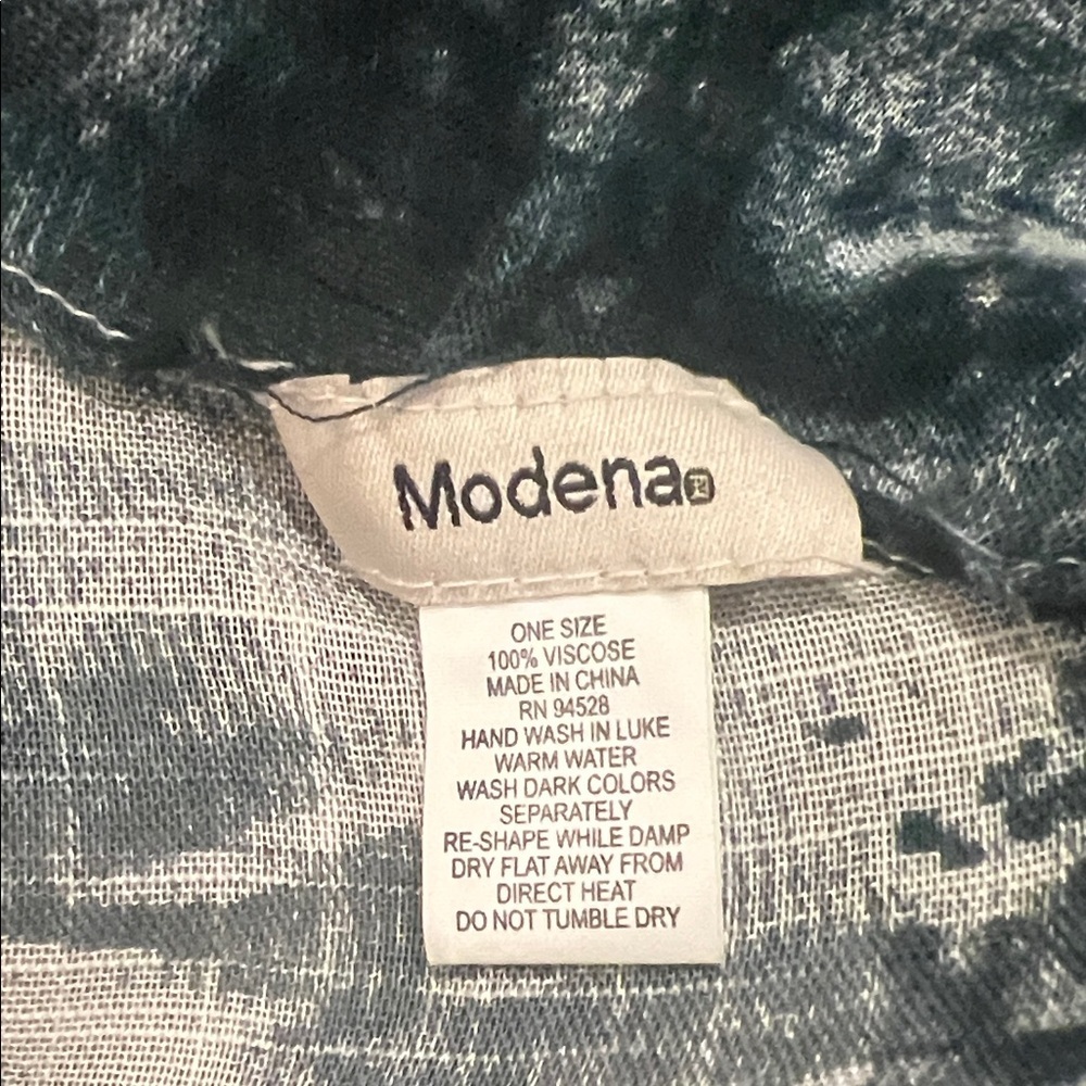 Modena Women's Green Watercolor Print Boho Kimono Cardigan Women's One Size - Picture 7 of 7